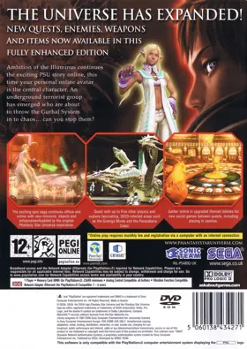 Phantasy Star Universe - Ambition of the Illuminus box cover back